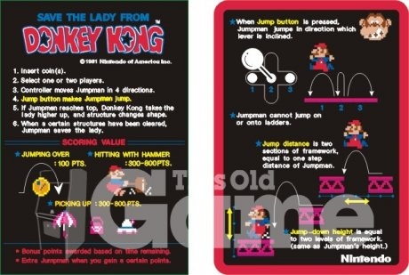 Donkey Kong Cabaret Bezel Decal set