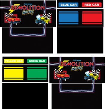 Demolition Derby Full Cabinet Art Set- 4 Player Version