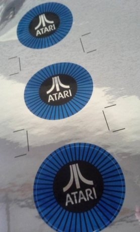 DARK BLUE! Pole Position Atari Arcade Steering Wheel Center Decal Sticker 