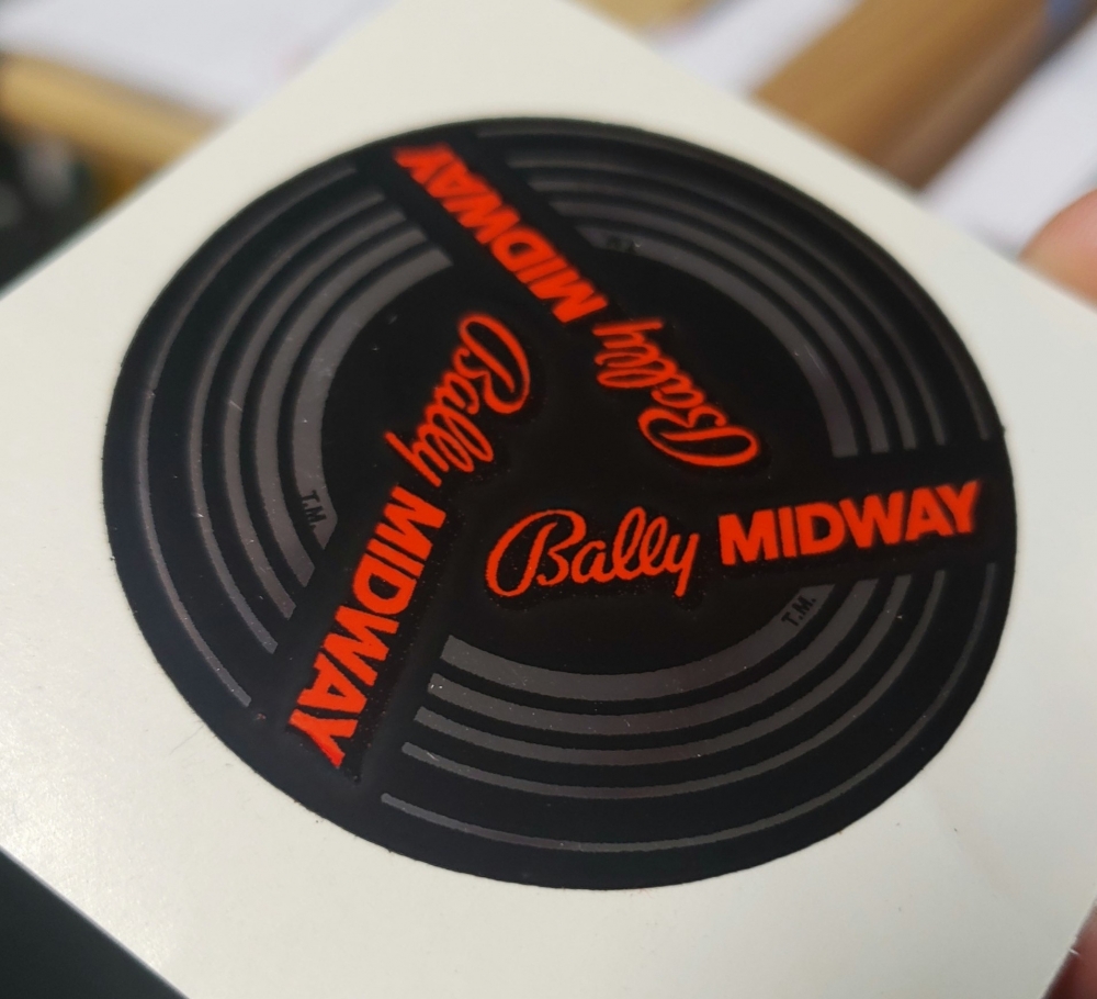 Bally Midway Steering Wheel Decal