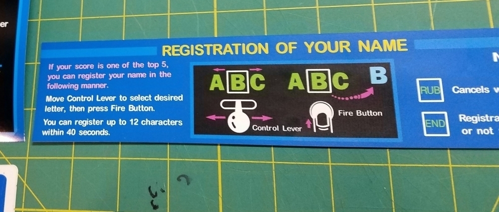 Radar Scope Instruction Bezel Decal