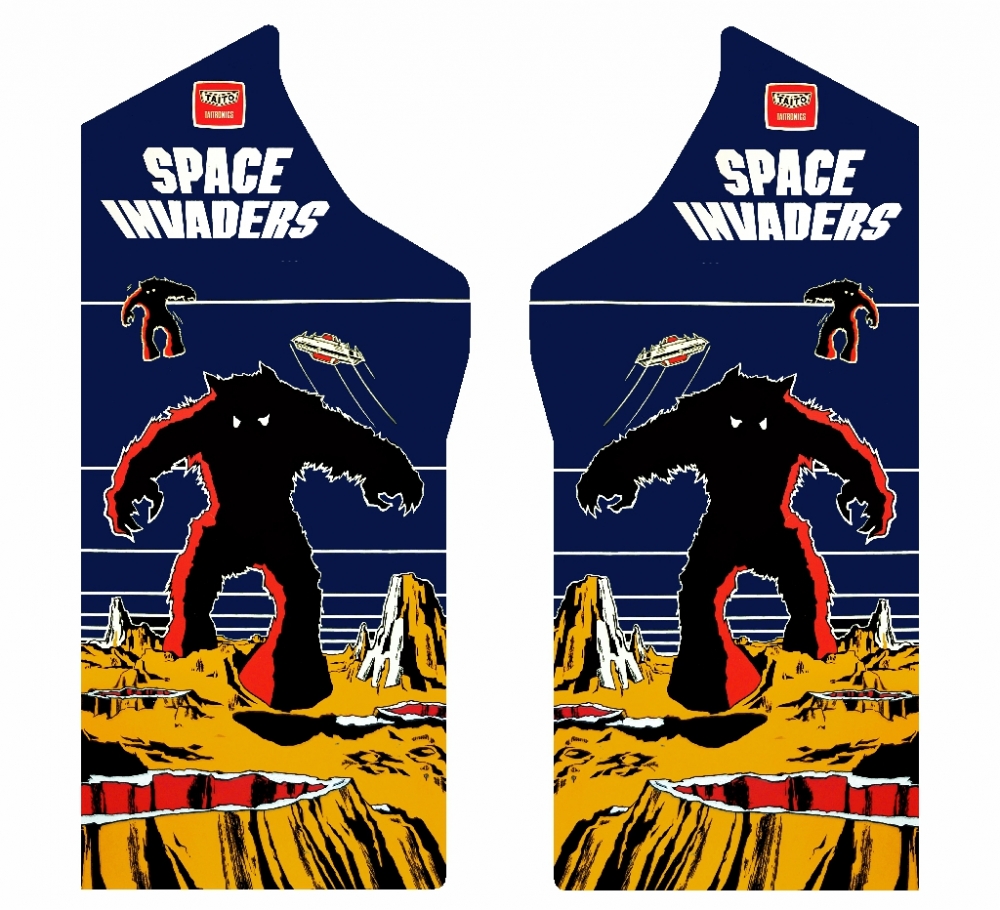 Space Invaders Trimline Side Art Set