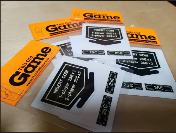 Nintendo Coin Door Decal Set | Rich graphix/ThisOldGame.com
